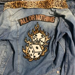 Guess men jean jacket worn once